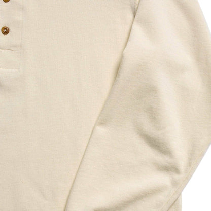 Nudie Jeans Long Sleeve Henley T-Shirt - Ecru