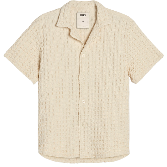 OAS Company Cuba Waffle Shirt - Ecru