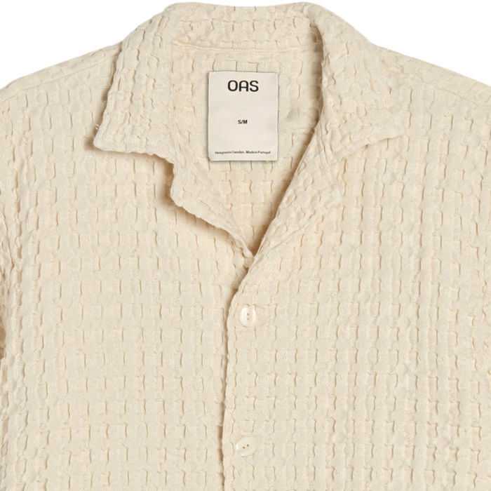 OAS Company Cuba Waffle Shirt - Ecru