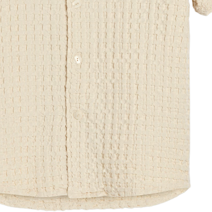 OAS Company Cuba Waffle Shirt - Ecru