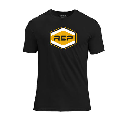 Octane Tri-Blend Crew T-Shirt in Black and Gold