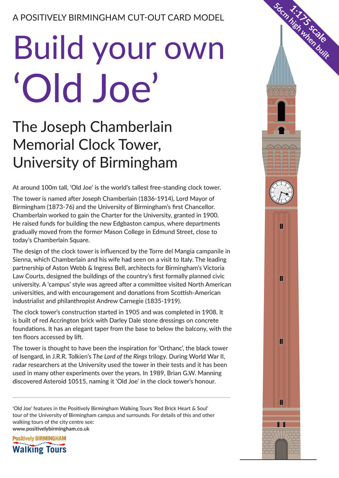 'Old Joe' 1:175 cut-out card model Including P&P