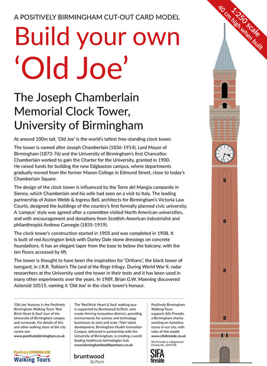 'Old Joe' 1:250 cut-out card model  - 10 Kits Delivery Included