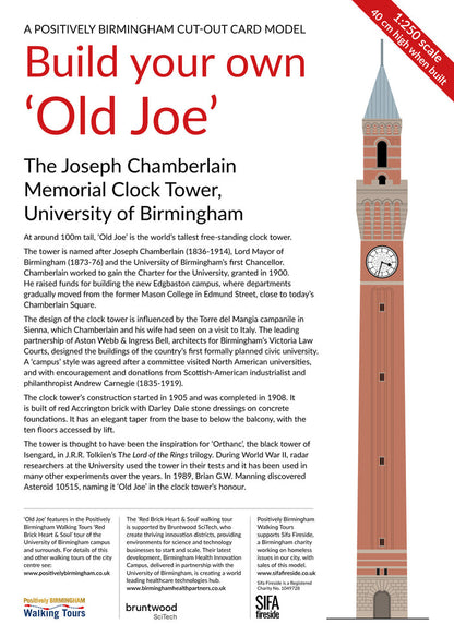 'Old Joe' 1:250 cut-out card model Including P&P