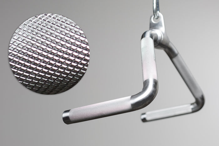 Open Row Cable Attachment Close Up of Knurling