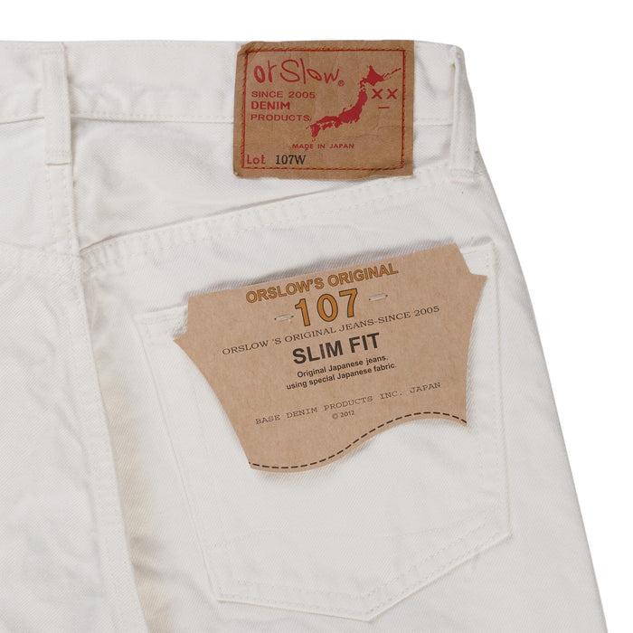 OrSlow 107 Ivy Fit Jeans - White Denim