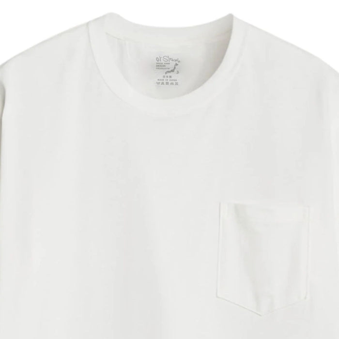 OrSlow Crew Neck Pocket T-Shirt - White