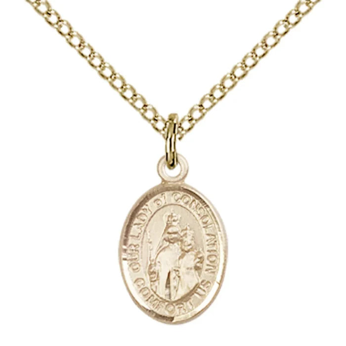 Our Lady of Consolation Necklace Sterling or Gold - 18" Chain | Bliss