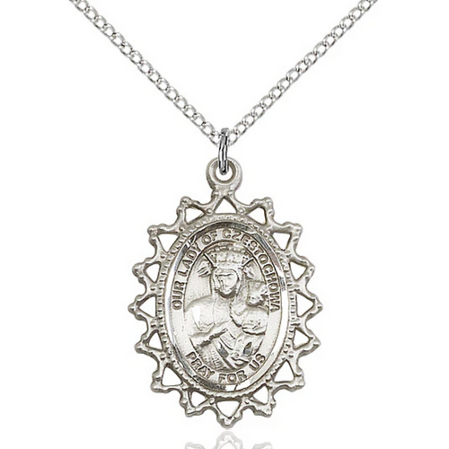 Our Lady of Czestochowa Sterling Silver 18"