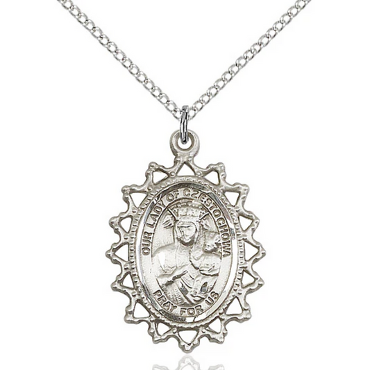 Our Lady of Czestochowa Sterling Silver 18"