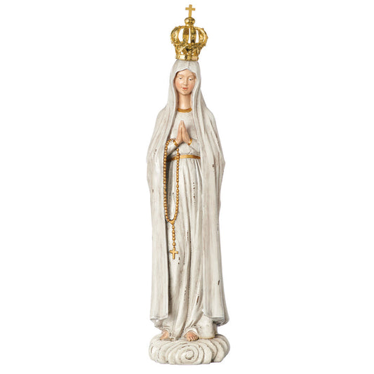 Our Lady of Fatima Antiqued Figure 18.25"H