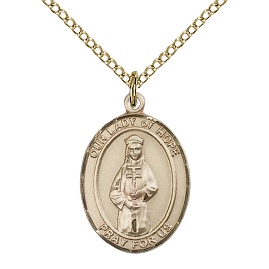 Our Lady of Hope Necklace Gold Filled 18"