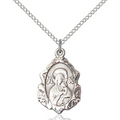 Our Lady of Perpetual Help Medal Sterling Silver 18"