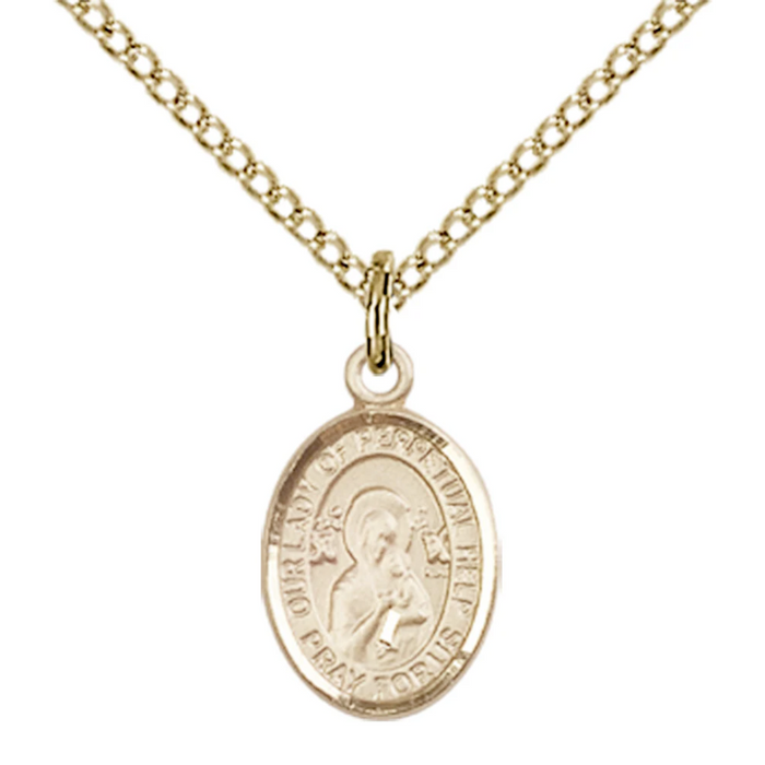 Our Lady of Perpetual Help Necklace Sterling or Gold - 18" Chain | Bliss