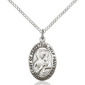 Our Lady of Perpetual Help Necklace Sterling Silver 18"