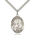 Our Lady of Perpetual Help Necklace Sterling Silver 24"