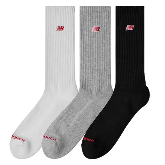 New Balance Patch Logo Crew Socks 3 Pack - Multi