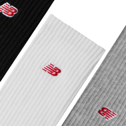 New Balance Patch Logo Crew Socks 3 Pack - Multi