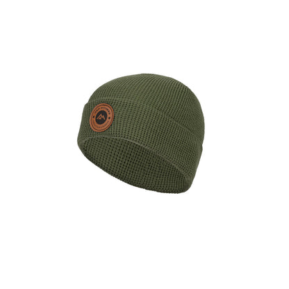 The REP Fitness Peak Beanie in Olive front