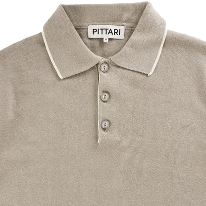 Pittari Short Sleeve Polo Tipping - Biscotto