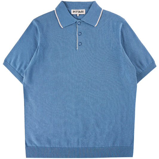 Pittari Short Sleeve Polo Tipping - Delfino