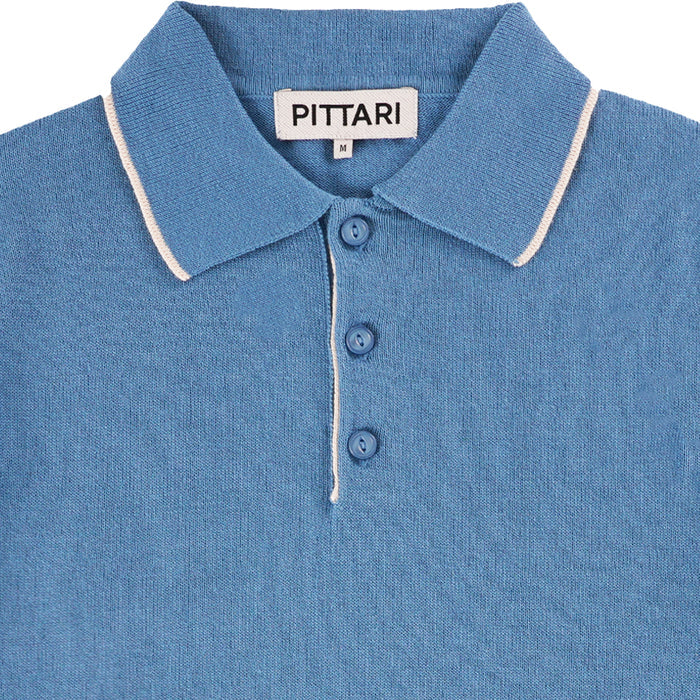 Pittari Short Sleeve Polo Tipping - Delfino