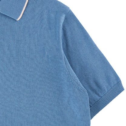 Pittari Short Sleeve Polo Tipping - Delfino
