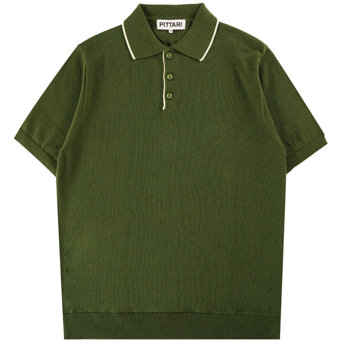 Pittari Short Sleeve Polo Tipping - Olive