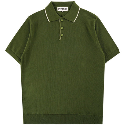 Pittari Short Sleeve Polo Tipping - Olive
