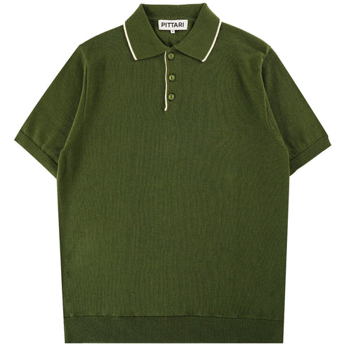 Pittari Short Sleeve Polo Tipping - Olive