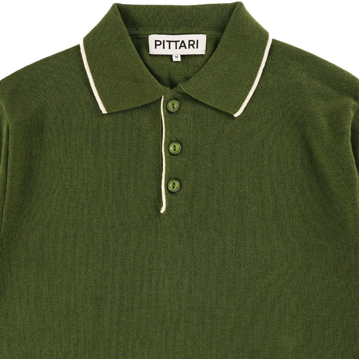 Pittari Short Sleeve Polo Tipping - Olive