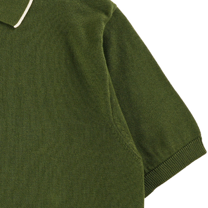 Pittari Short Sleeve Polo Tipping - Olive