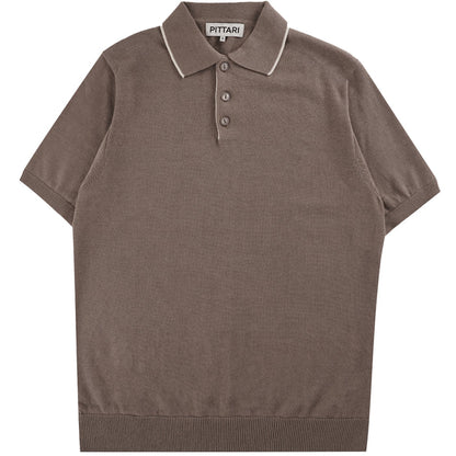 Pittari Short Sleeve Polo Tipping - Tabacco