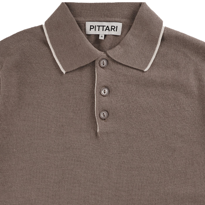 Pittari Short Sleeve Polo Tipping - Tabacco