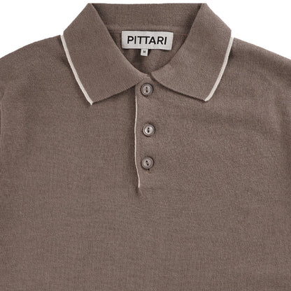 Pittari Short Sleeve Polo Tipping - Tabacco