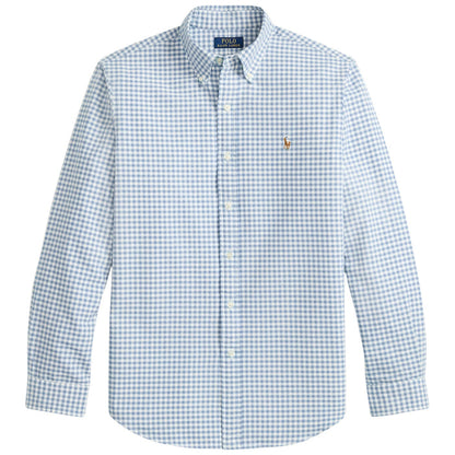 Polo Ralph Lauren Custom Fit Gingham Oxford Shirt - Blue