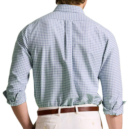 Polo Ralph Lauren Custom Fit Gingham Oxford Shirt - Blue