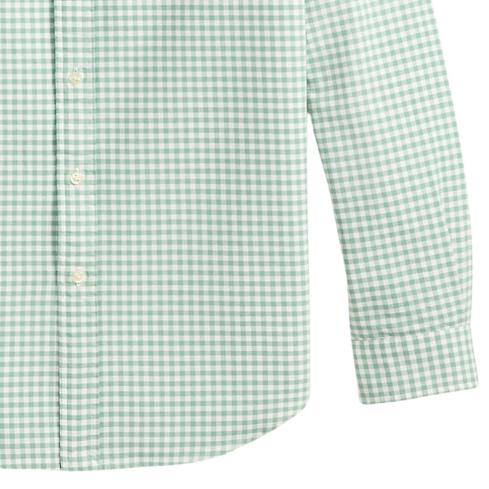 Polo Ralph Lauren Custom Fit Gingham Oxford Shirt - Faded Mint White