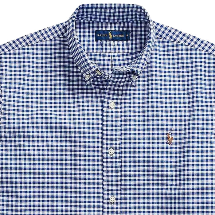 Polo Ralph Lauren Custom Fit Oxford Shirt - Blue and White