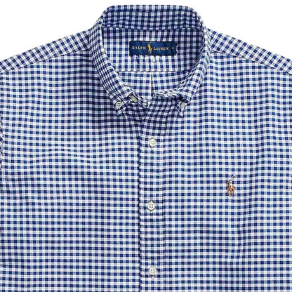 Polo Ralph Lauren Custom Fit Oxford Shirt - Blue and White