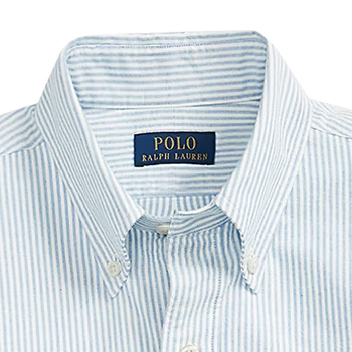 Polo Ralph Lauren Custom Fit Oxford Shirt - Blue and White