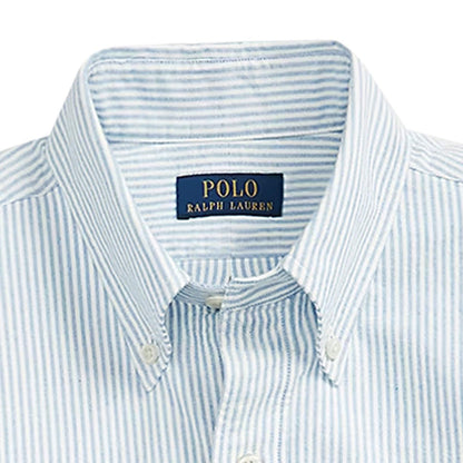 Polo Ralph Lauren Custom Fit Oxford Shirt - Blue and White