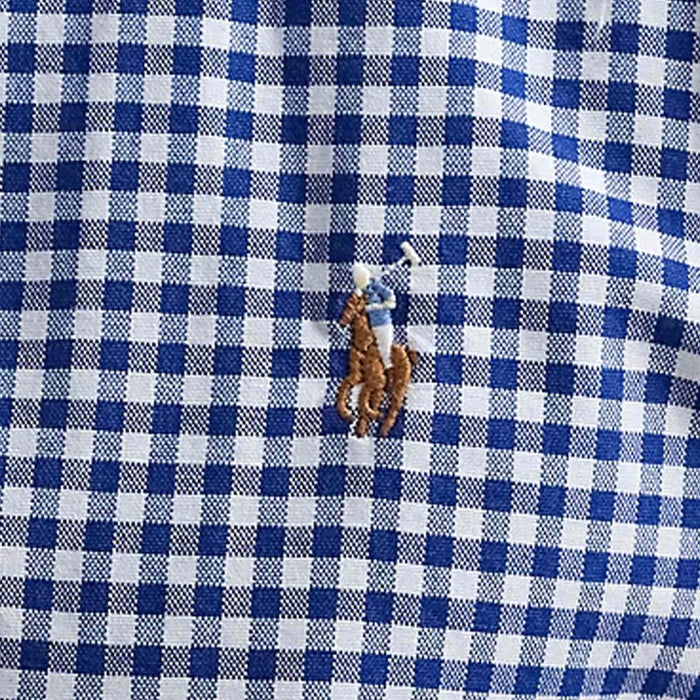 Polo Ralph Lauren Custom Fit Oxford Shirt - Blue and White