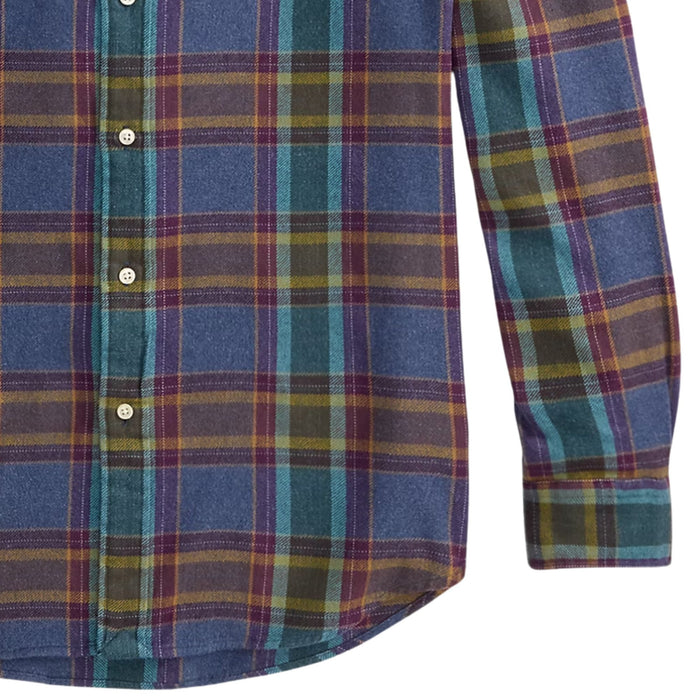 Polo Ralph Lauren Custom Fit Plaid Flannel Shirt - Blue Purple Heather