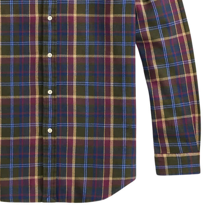 Polo Ralph Lauren Custom Fit Plaid Flannel Shirt - Olive Berry Multi