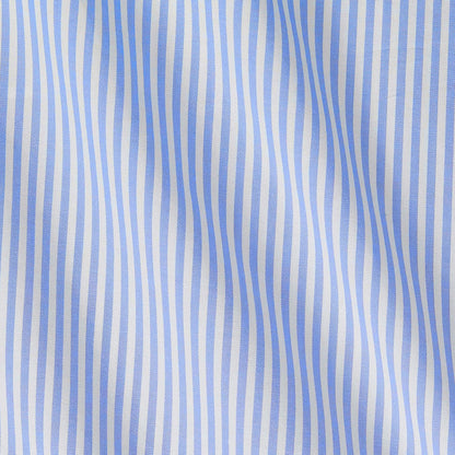 Polo Ralph Lauren Custom Fit Striped Stretch Poplin Shirt - Light Blue/White