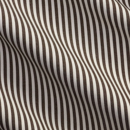 Polo Ralph Lauren Custom Fit Striped Stretch Poplin Shirt - Nutmeg Brown/White
