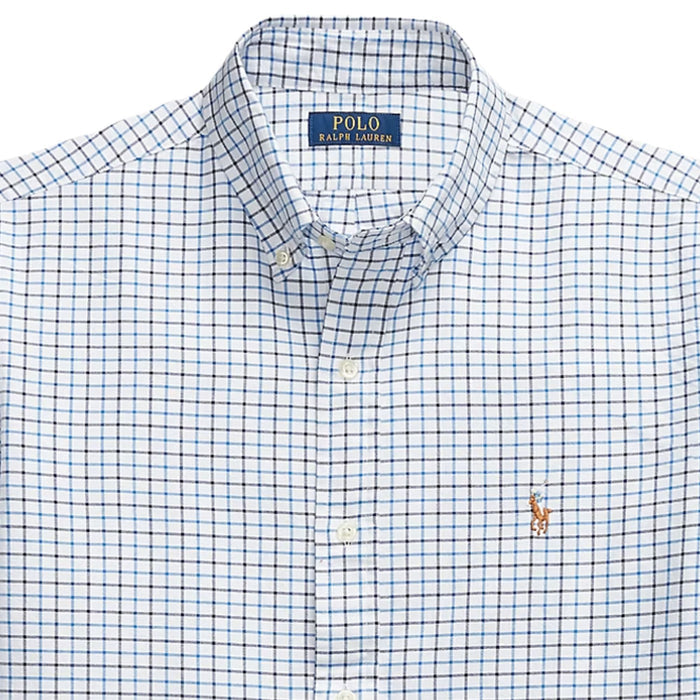 Polo Ralph Lauren Custom Fit Tattersall Oxford Shirt - White/Blue Multi