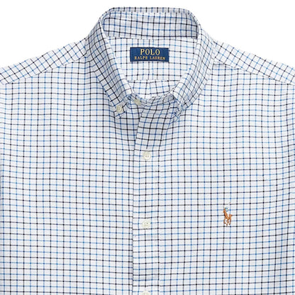 Polo Ralph Lauren Custom Fit Tattersall Oxford Shirt - White/Blue Multi