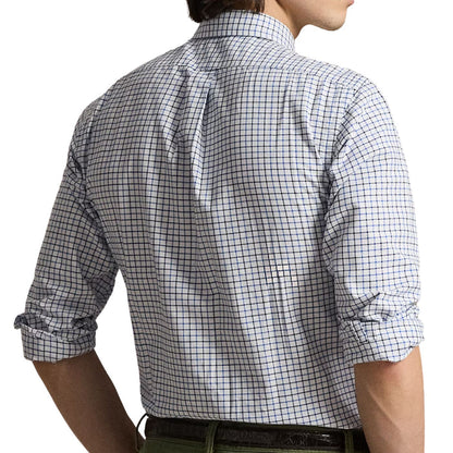 Polo Ralph Lauren Custom Fit Tattersall Oxford Shirt - White/Blue Multi